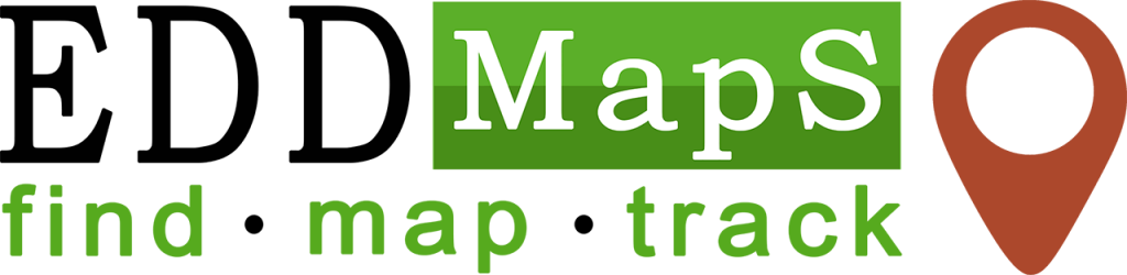 EDDMapS logo. Additional text: find, map, track.